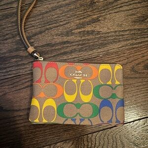 Coach Colorful Signature Wristlet